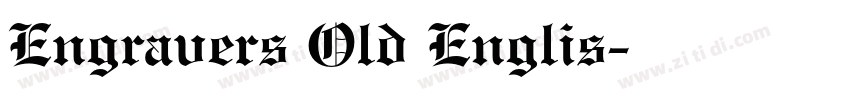 Engravers Old Englis字体转换